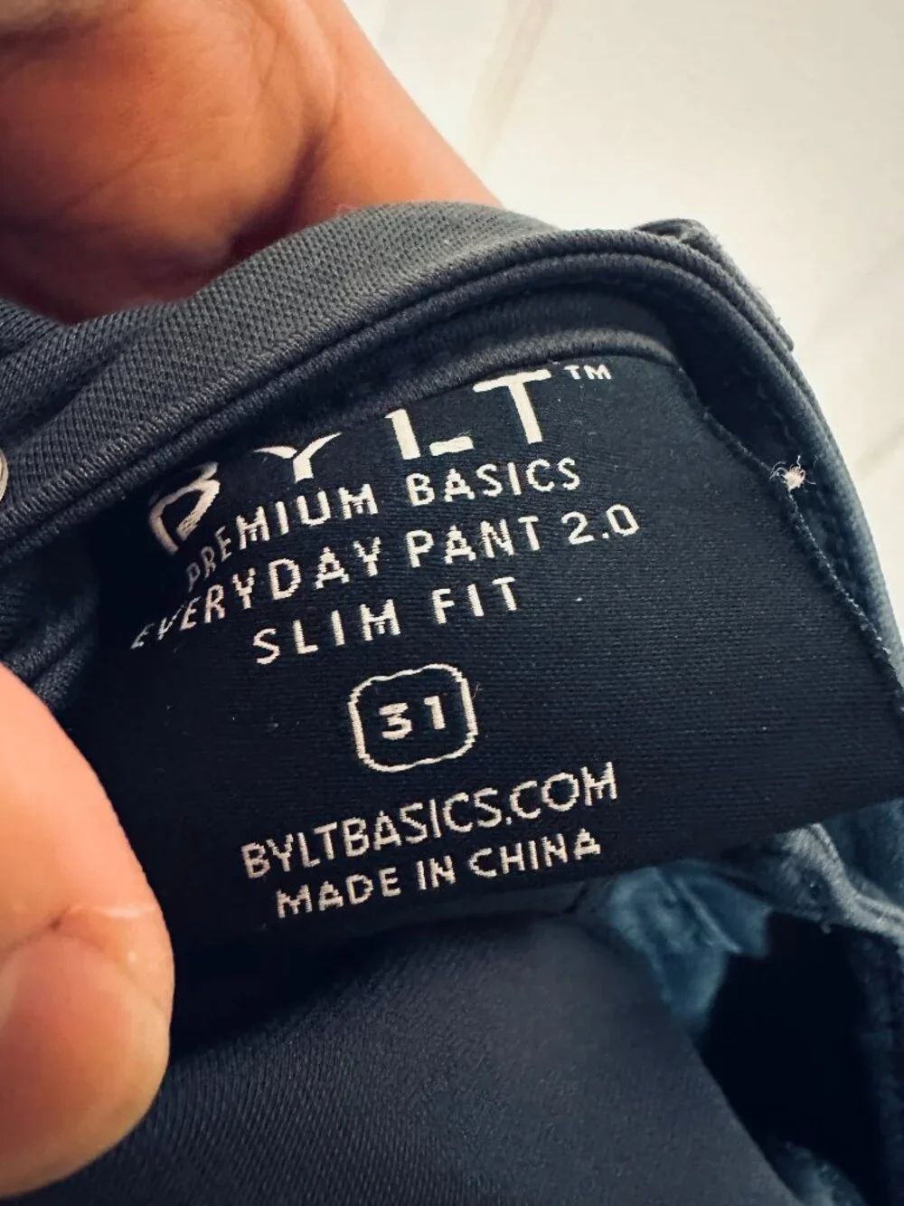 BYLT Premium Basics - Everyday Pants 2.0 Slim Fit Dark Charcoal 31